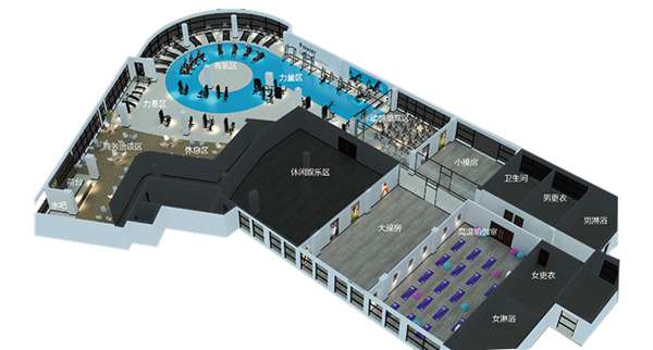 1500平方健身房配置方案-广西Z6.COM-尊龙集团体育健身器材有限公司